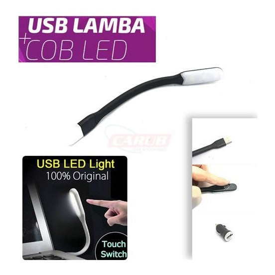 CARUB Lámpara de Mapa USB LED Táctil Negra