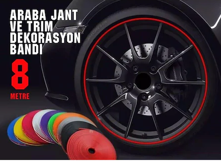 Carub Embellecedor de llantas de coche, cinta embellecedora de llantas de neumáticos, 8 metros, AZUL