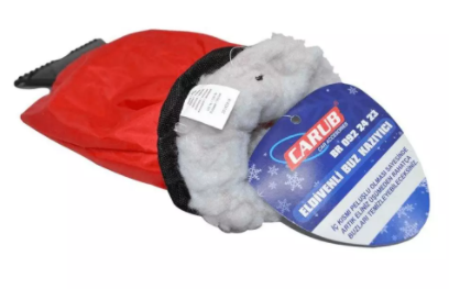 Carub Raspador Rompehielos Impermeable para Coche con Guante Rojo