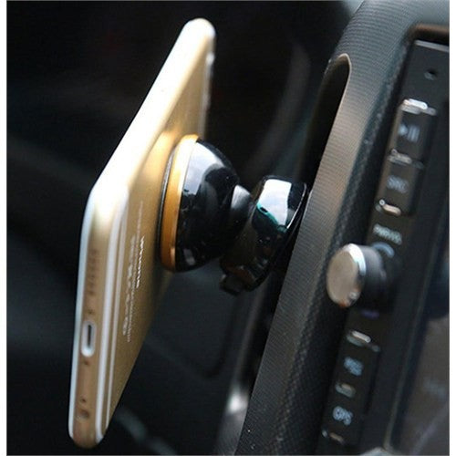 Soporte de teléfono para coche con clip magnético GOLD (Amarillo)