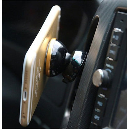 Soporte de teléfono para coche con clip magnético GOLD (Amarillo)