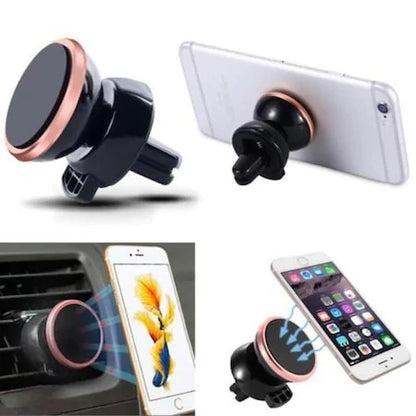 Soporte de teléfono para coche con clip magnético