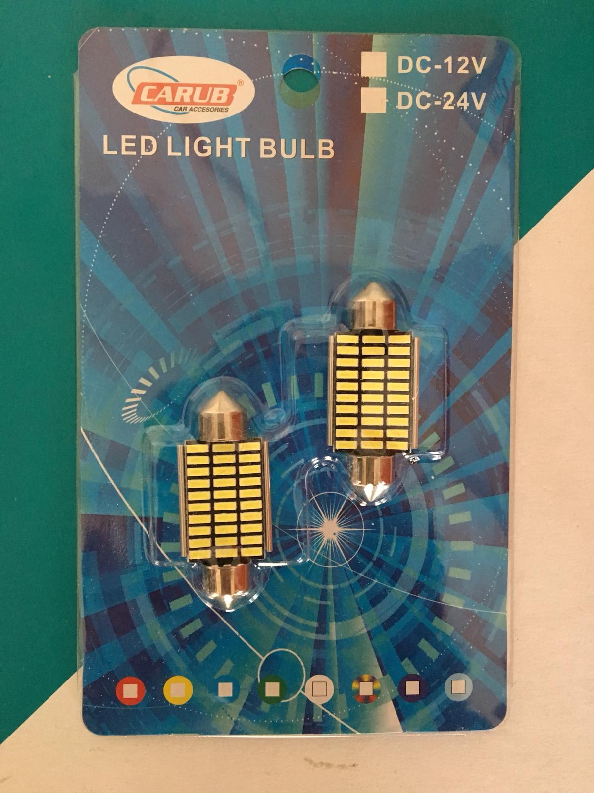 CARUB Bombilla de techo/matrícula Sofit Canbus 12V 30 LED 39mm