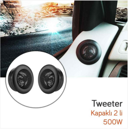 Altavoces pequeños Carub Oto Tweeter con tapa 500 W, juego de 2
