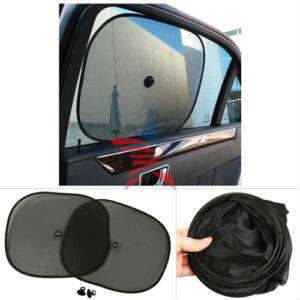 Carub Cortinilla Parasol para Ventana Lateral con Ventosa Lisa Negra 2 Unidades