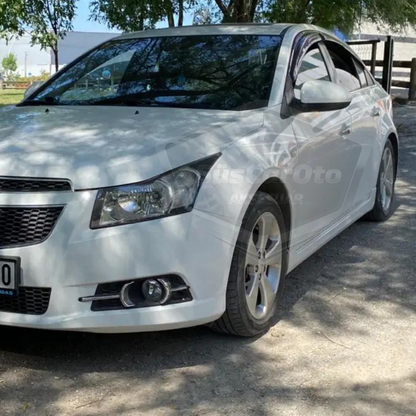 Set de deflectores de ventanilla Mugen Piano Black de 4 piezas compatible con Chevrolet Cruze, importado