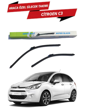 Juego de limpiaparabrisas delanteros planos Sentinel para Citroen C3 2016 en adelante (izquierda y derecha)
