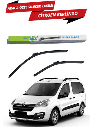 Limpiaparabrisas delanteros planos Sentinel para Citroen Berlingo 2008 en adelante (juego de izquierda y derecha)