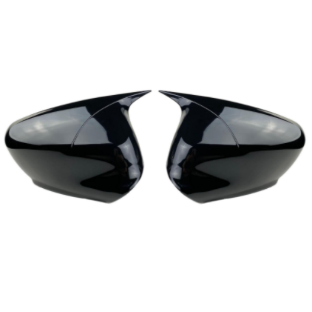 Citroen C Elysee 2012-2022 Cubierta de espejo Batman Murciélago Negro Piano Plástico ABS