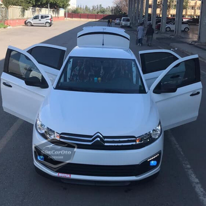 Labio delantero flexible universal Astra H de 2 piezas, compatible con Citroën C Elysee 2012-2023, labio de parachoques delantero