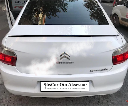 Spoiler trasero delgado Citroen C Elysee Piano Black-Blanco Brillante