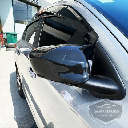 Citroen C4 Cactus 2014-2017 Compatible Tapa de Espejo Batman Murciélago Negro Piano Plástico ABS