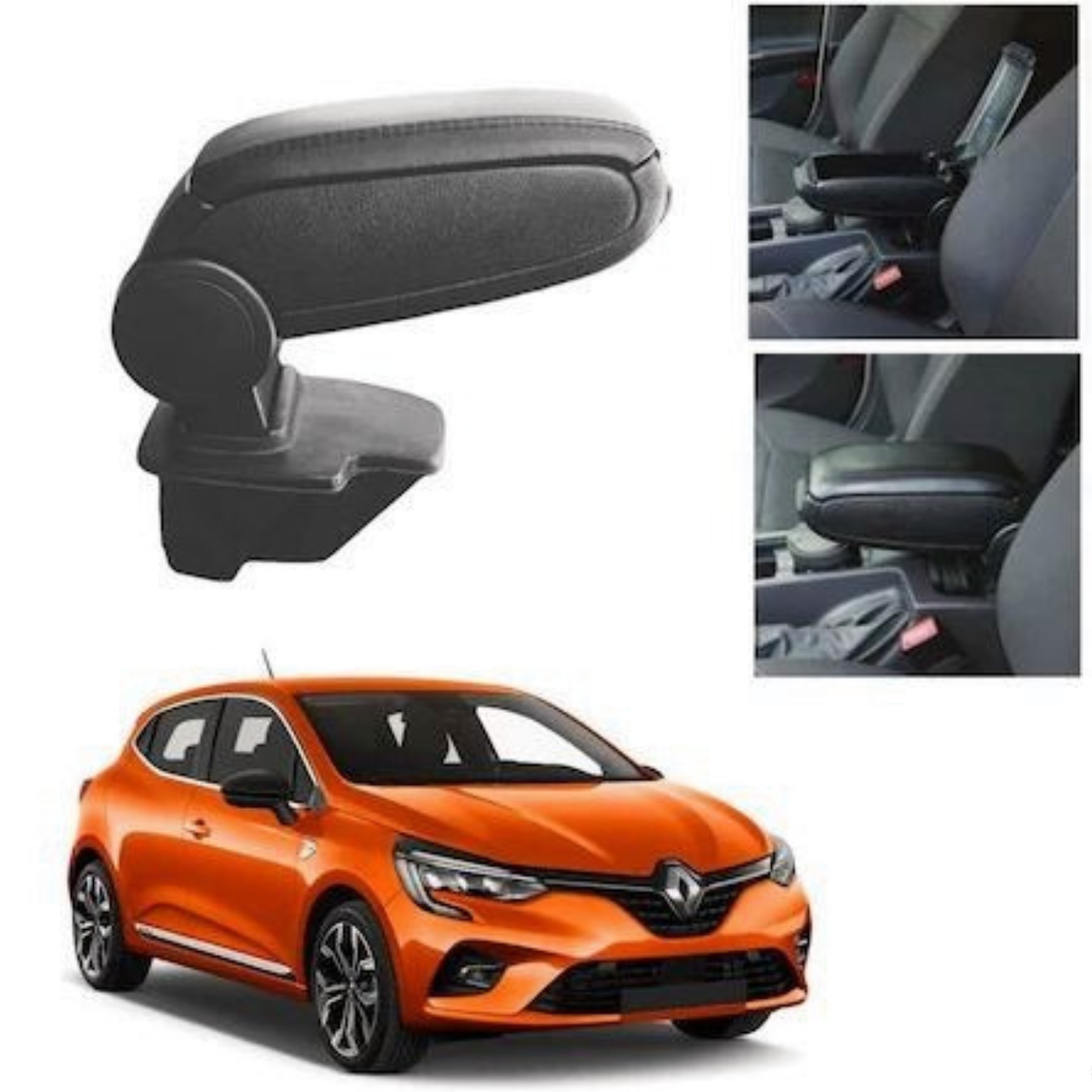 Reposabrazos a medida Renault Clio 5 posterior a 2020, negro, original, sin tornillos, Niken