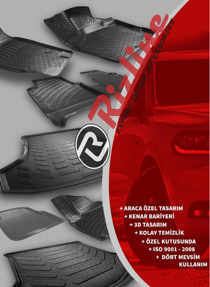 Alfombrillas 3D tipo cubeta Rizline específicas para Renault Clio 4, a partir de 2012