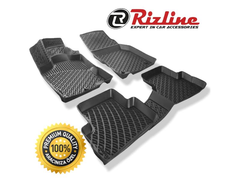 Alfombrillas 3D tipo cubeta Rizline específicas para Renault Clio 4, a partir de 2012