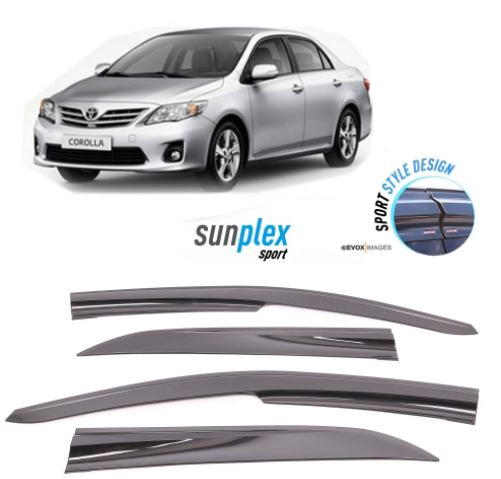 SUNPLEX deflectores de viento deportivos para Toyota Corolla 2007-2012, 4 piezas