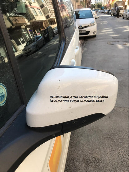 Ford Courier 2014-2017 Tapa de espejo retrovisor Batman Murciélago Negro Piano Plástico ABS