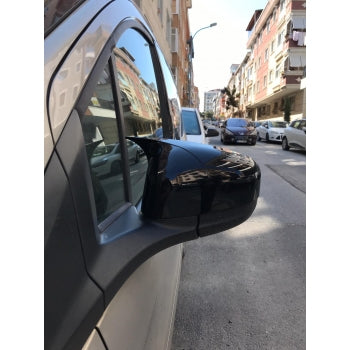 Ford Courier 2014-2017 Tapa de espejo retrovisor Batman Murciélago Negro Piano Plástico ABS
