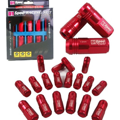 Juego de 20 tuercas rojas D1 Spec