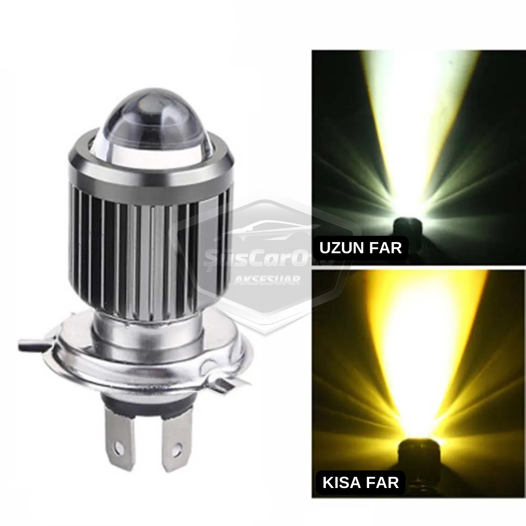 Dacia Dokker 2012-2022. Bombilla de faro con lente compatible. LED Xenon, doble color, amarillo-blanco, efecto estroboscópico. Lámpara LED CSP, luces largas y cortas, juego de 2 unidades.
