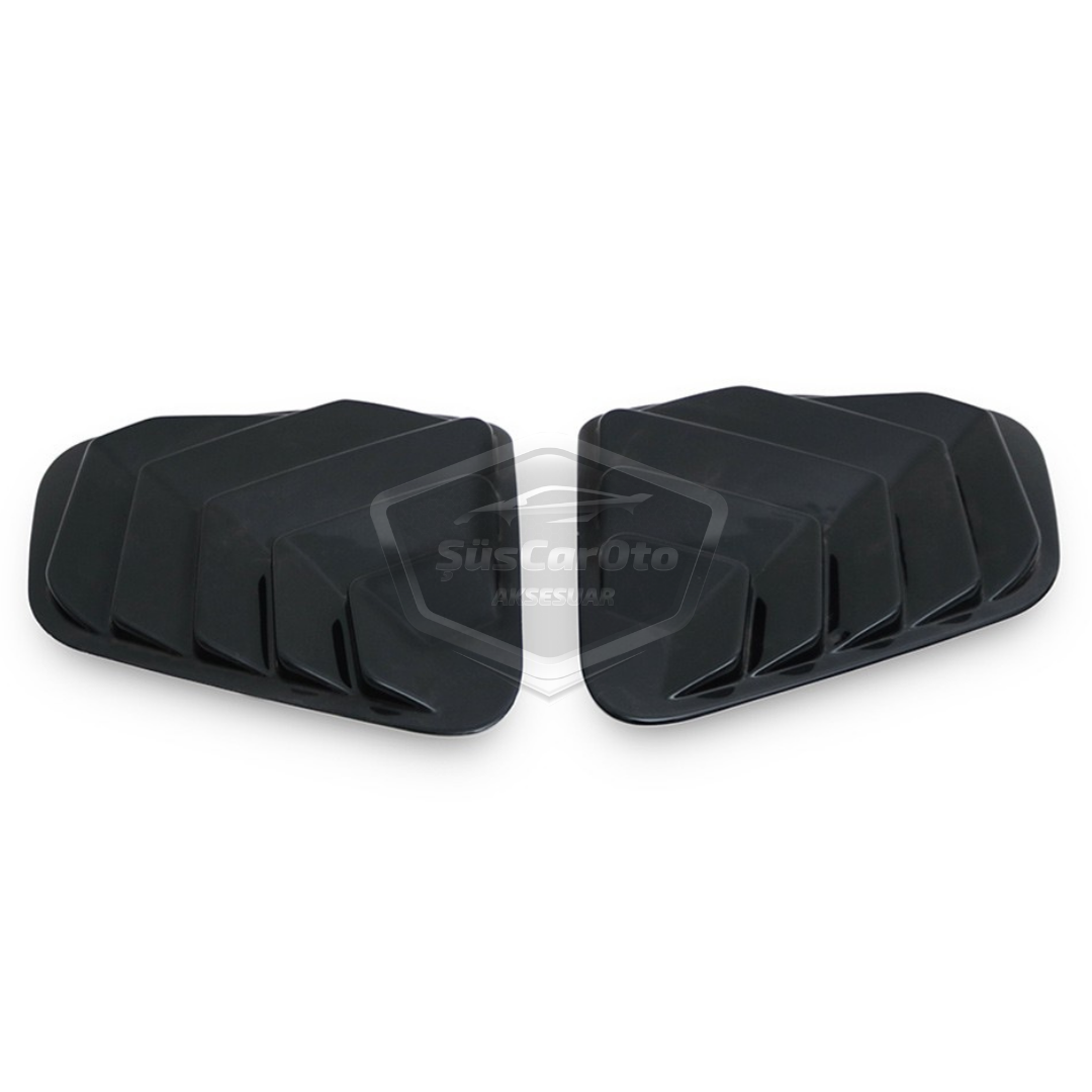Dacia Duster 2010-2017 Compatible, Rejilla de Ventana Pequeña, Visera de Ventana Pequeña, Ventilación, Juego Derecho e Izquierdo, Negro Brillante DST43