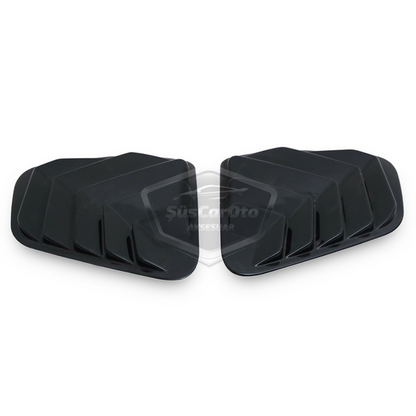 Dacia Duster 2010-2017 Compatible, Rejilla de Ventana Pequeña, Visera de Ventana Pequeña, Ventilación, Juego Derecho e Izquierdo, Negro Brillante DST43