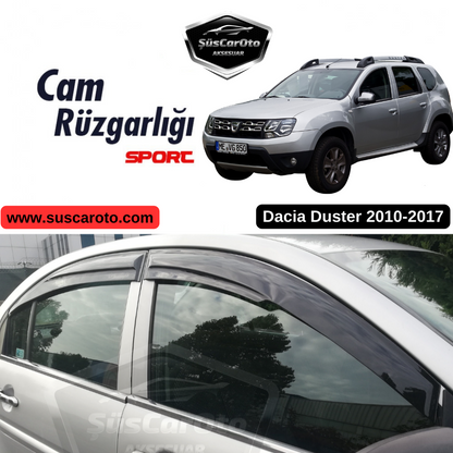 Dacia Duster 2010-2017 Juego de deflectores de ventana Mugen Piano Black 4 piezas importado