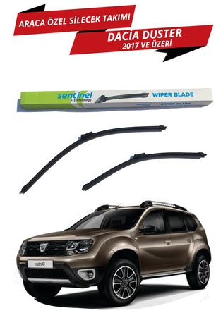 Juego de limpiaparabrisas delanteros planos Sentinel para Dacia Duster 2017 en adelante, específicos para el vehículo, izquierdo y derecho