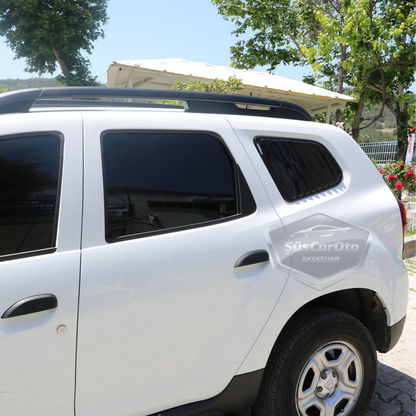 Rejilla de ventanilla deflector para Dacia Duster posterior a 2018, visor de ventanilla deflector, ventilación, par izquierdo y derecho, negro brillante DST30