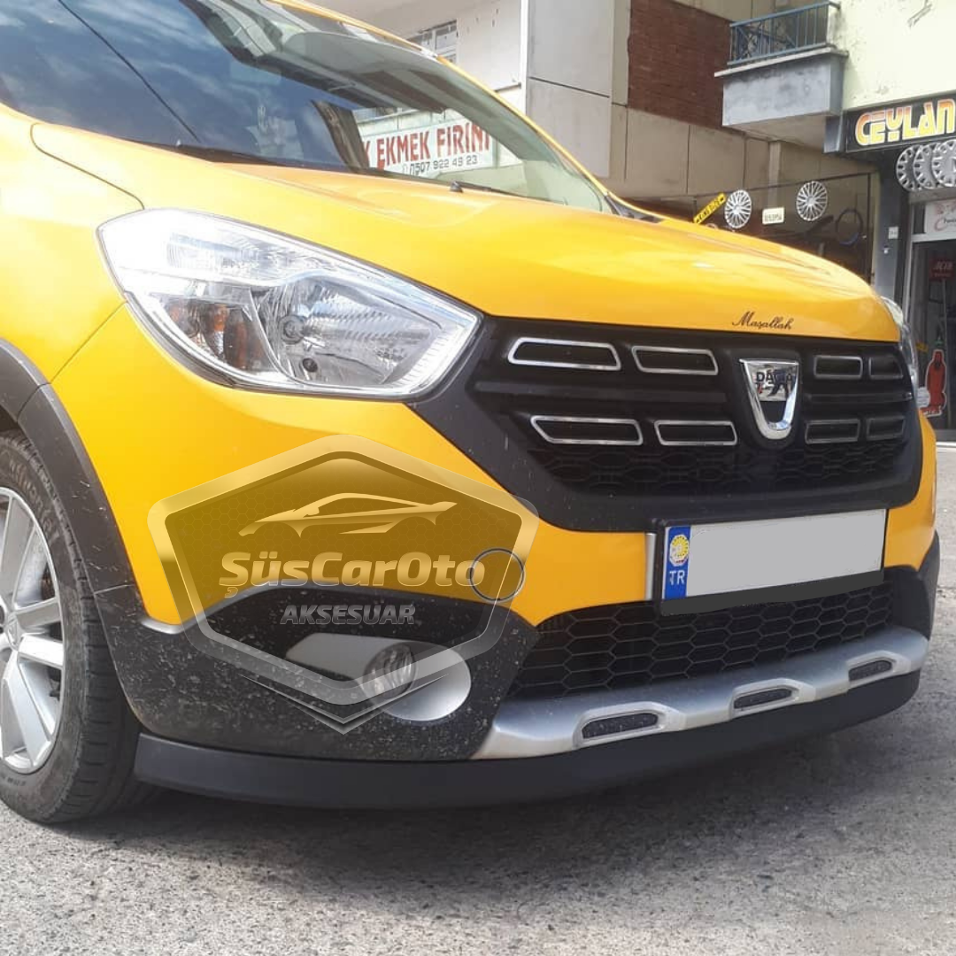 Dacia Lodgy 2012-2022 Compatible Universal Astra H Lip Flexible Labio Delantero 2 Piezas Spoiler Parachoques Delantero Inferior