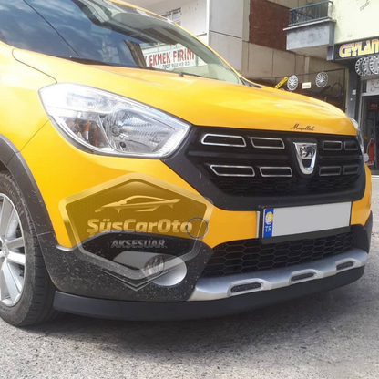 Dacia Lodgy 2012-2022 Compatible Universal Astra H Lip Flexible Labio Delantero 2 Piezas Spoiler Parachoques Delantero Inferior