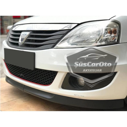 Dacia Logan 2009-2020 Universal Astra H Lip Flexible Labio Delantero 2 Piezas Separador Inferior de Parachoques Kit de Alerones Delanteros