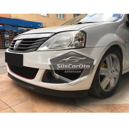 Dacia Logan 2009-2020 Universal Astra H Lip Flexible Labio Delantero 2 Piezas Separador Inferior de Parachoques Kit de Alerones Delanteros