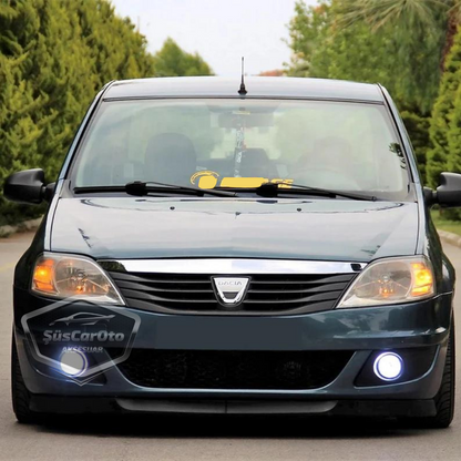 Dacia Logan 2009-2020 Universal Astra H Lip Flexible Labio Delantero 2 Piezas Separador Inferior de Parachoques Kit de Alerones Delanteros