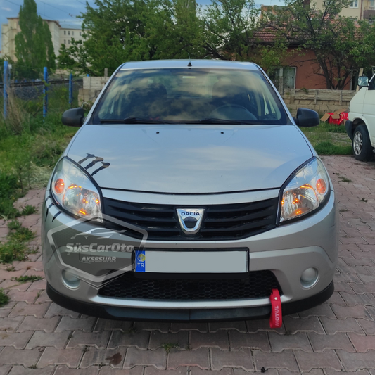 Dacia Sandero Mk2 Mk2.5 2009-2020 Lip delantero flexible universal Astra H de 2 piezas compatible con el faldón delantero del parachoques