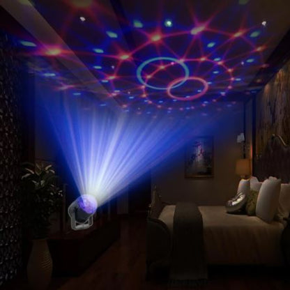 Bola de discoteca USB con ventosa sensible al sonido, control remoto, giratoria, para coche, oficina, casa, camping.