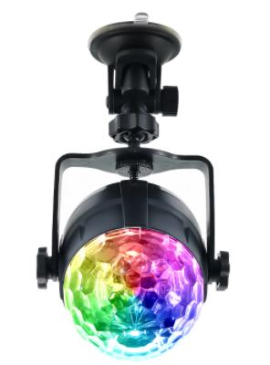 Bola de discoteca USB con ventosa sensible al sonido, control remoto, giratoria, para coche, oficina, casa, camping.