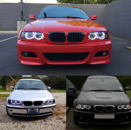 BMW E46 318 320 325 330 CCFL Angel Eyes Kit Anillos de Faro Blancos ONP20