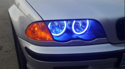 BMW E46 318 320 325 330 CCFL Angel Eyes Kit de luces Angel Eye azules Aros de faro
