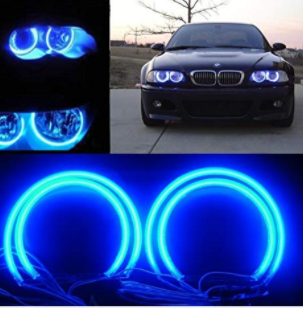 BMW E46 318 320 325 330 CCFL Angel Eyes Kit de luces Angel Eye azules Aros de faro