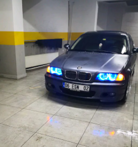 BMW E46 318 320 325 330 CCFL Angel Eyes Kit de luces Angel Eye azules Aros de faro