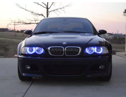 BMW E46 318 320 325 330 CCFL Angel Eyes Kit de luces Angel Eye azules Aros de faro