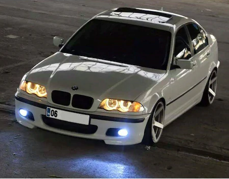 BMW E46 318 320 325 330 CCFL Angel Eyes Anillo Amarillo Faro ONP21