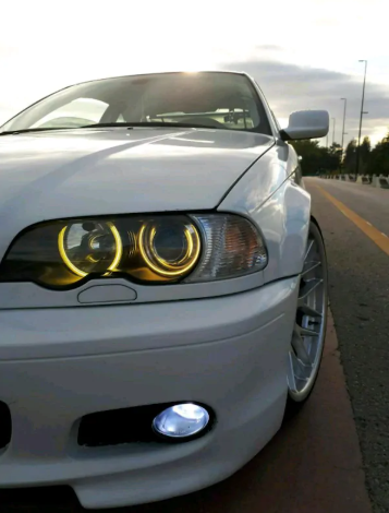 BMW E46 318 320 325 330 CCFL Angel Eyes Anillo Amarillo Faro ONP21