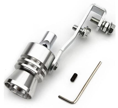Silbato universal de escape para sonido de turbo, punta de escape, grande, 29 mm, CROMADO