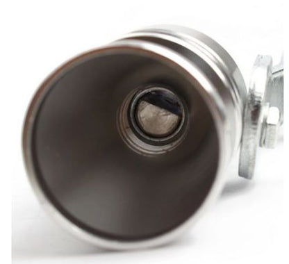 Silbato universal de escape para sonido de turbo, punta de escape, grande, 29 mm, CROMADO