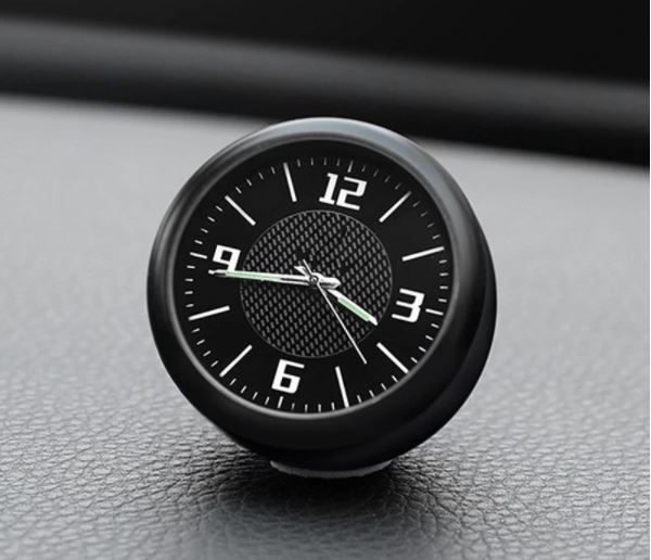 Reloj analógico retro compatible con la ventilación interior del coche y la guantera, con logo AMG