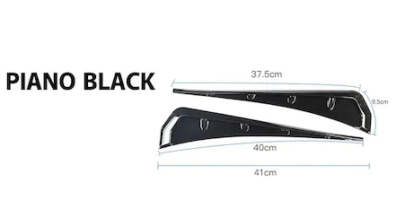Rejilla de ventilación de guardabarros tipo Piano Black Universal Civic FC5, 2 piezas