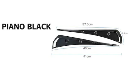 Rejilla de ventilación de guardabarros tipo Piano Black Universal Civic FC5, 2 piezas