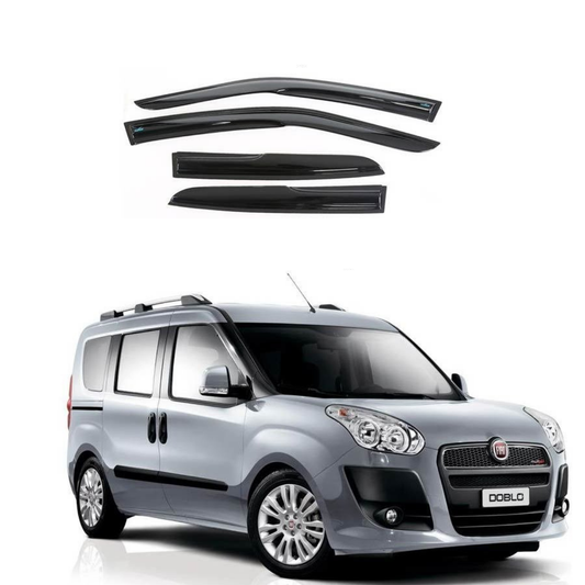 Fiat Doblo 2 2010-2020 Juego de deflectores de viento Mugen para ventana, 4 piezas, importado